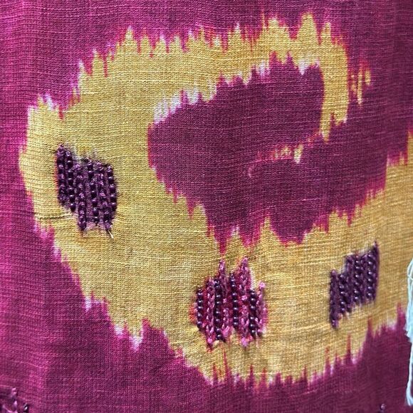 Ralph Lauren Collection Spring 2022 Darya Ikat Embellished Linen Voile Dress - Picture 9 of 16